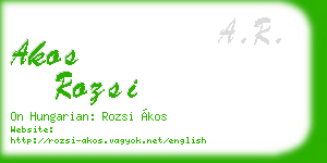 akos rozsi business card